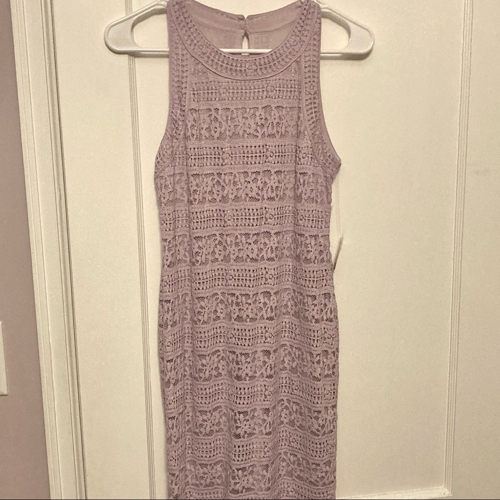 Lavender Lace Sleeveless Dress